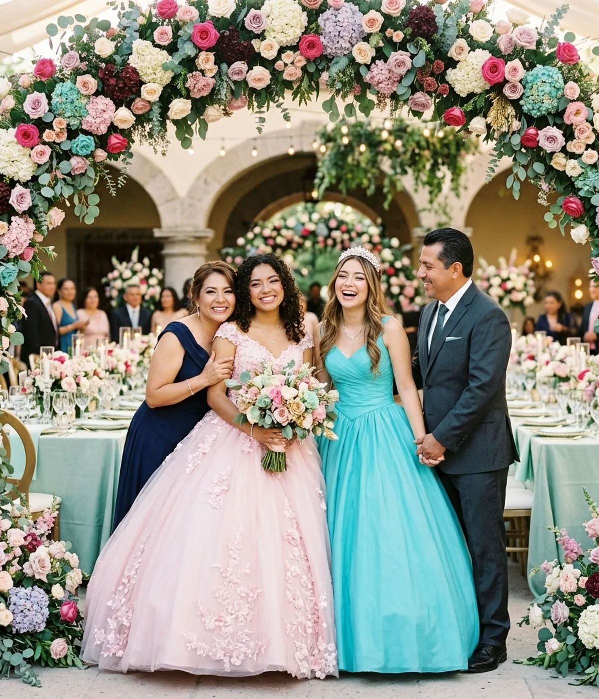 Decoración y flores para XV